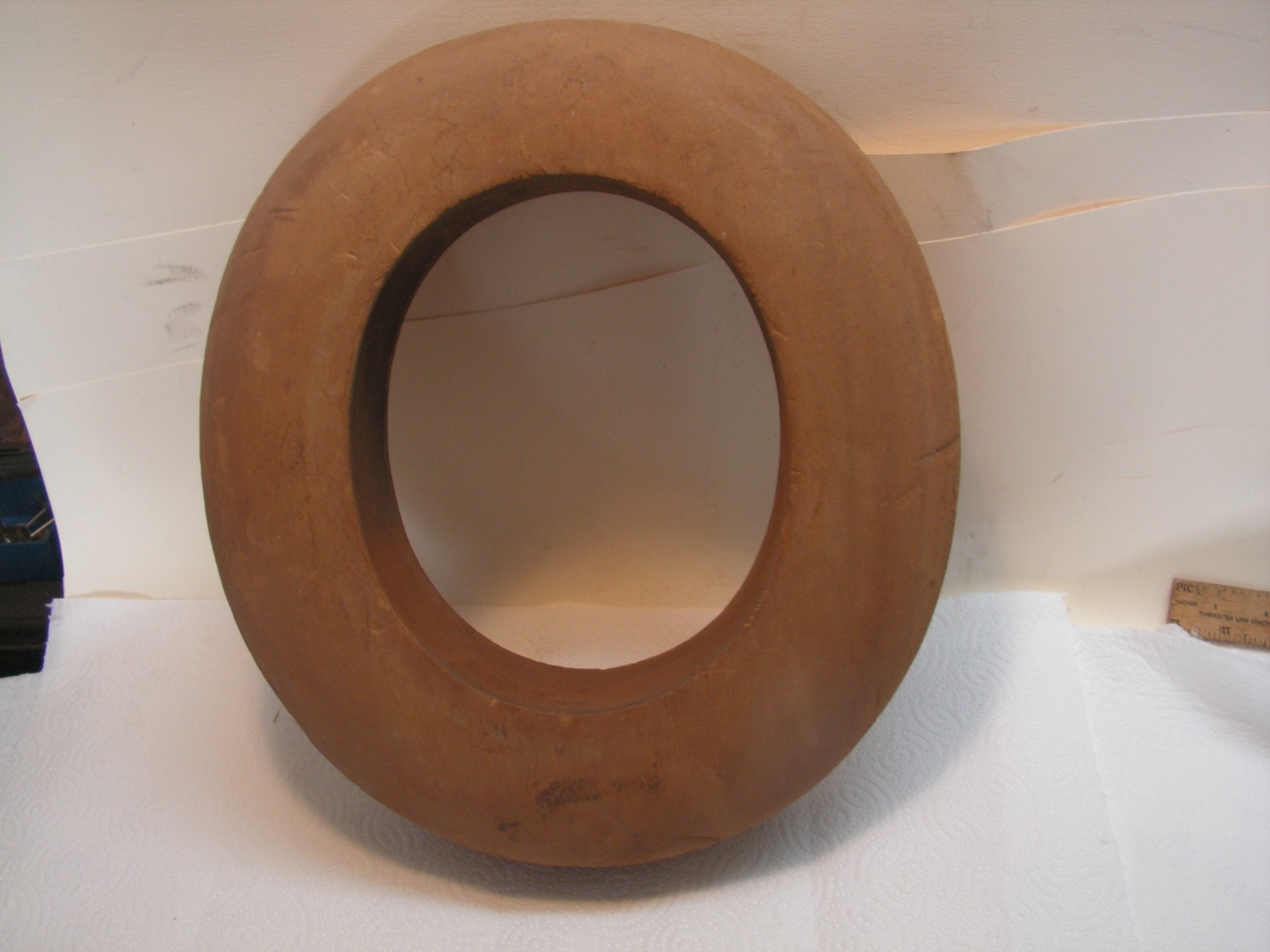 Antique MELVIN Wooden Block Hat Brim Mold Millinery Form 2 5/8" 6 7/8" New York