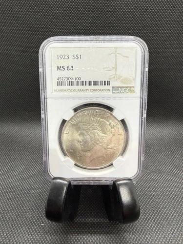 1923 Peace Dollar $1 NGC MS64 – High Grade Silver Dollar – Nice Luster