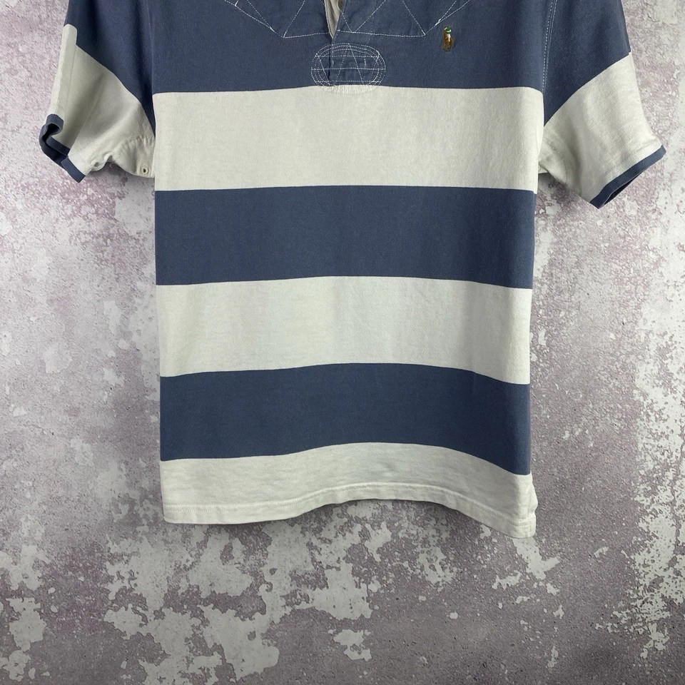 Vintage Polo Ralph Lauren Polo Shirt Mens Big Logo Y2K Striped Classic Size L - Image 3 of 4