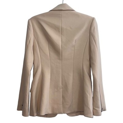 NEW NWT Cinq A Sept Kym Zipper Sleeve Blazer Jacket In Sand SIZE 2
