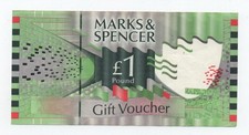 MARKS & SPENCER GREAT BRITAIN ENGLAND 1 POUND GIFT VOUCHER LOOK SCANS