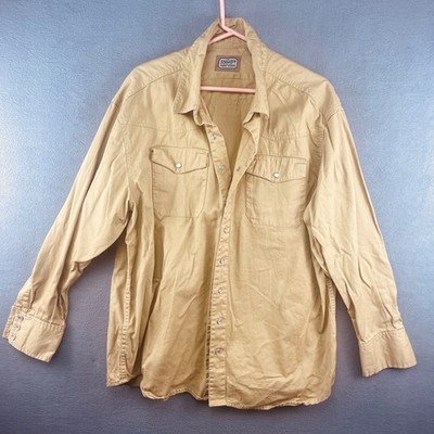Schmidt Workwear Men s XL Long Sleeve Snap Shirt Mustard
