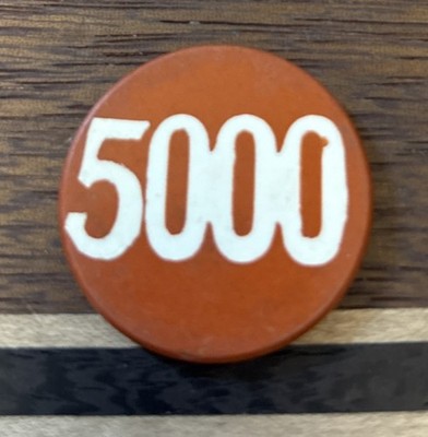 $5000 Poker Vintage Unidentified Casino Roulette Poker Gaming Chip