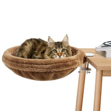 Cat Desk Bed - Soft Faux Fur Fabric, Suitable for Indoor Cats