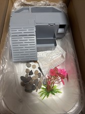 Reptile Habitat Turtle Terrapin Lake Aquarium Tank with Platform Plants