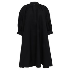 Alexander Mcqueen Elbow Puffed Sleeve Mini Trapeze Dress In Cotton Wome Size 46