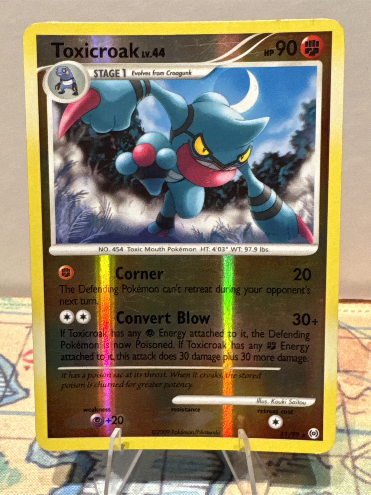 2009 Pokemon TOXICROAK 11/99 Arceus Cosmos Reverse Holo Rare English