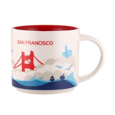 Starbucks 14OZ Global City Paris New York London ''You Are Here''Coffee Mugs Cup
