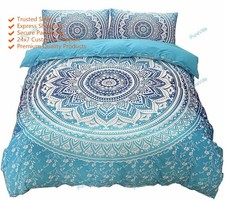 Indian Handmade Floral Mandala Art Bedding Set Bed Cover Bohemian