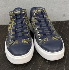 SKECHERS x Snoop Dogg Men s Low Top Lace-Up Paisley Sneakers Navy/Gold Size 6.5
