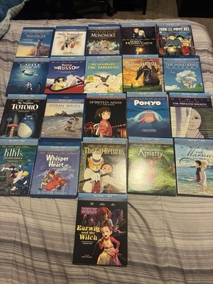 Studio Ghibli Blu-ray Lot Of 21 Tested Working Spirited Away Howl Totoro Kiki