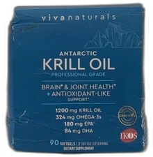 *2026-7-31* Viva Naturals Antarctic Krill Oil Omega 3 Supplements 1200 Mg - Dha