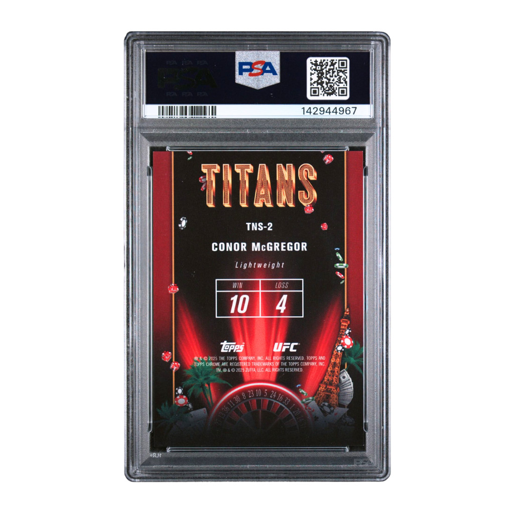 Conor McGregor Signed 2025 Topps Chrome UFC Titans Las Vegas - PSA 9 AUTO 10 view 2