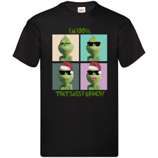 Image of Sassy Grinch Christmas T-Shirt Funny Xmas Unisex Holiday Kids Adult Tee Gift