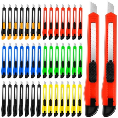 TIFICAL 42 Pack Box Cutter Retractable, 9MM Snap-Off Blade 42-multicolor