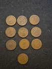 10 Vintage 1884 Indian Head Cent Penny Collection