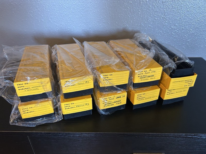 Ten Vintage Kodak Cavalcade No 1  Photo Slide Trays.