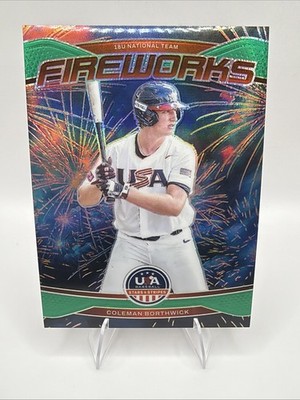 Panini 2025 Stars & Stripes Fireworks Prizm Coleman Borthwick #15 USA 18U