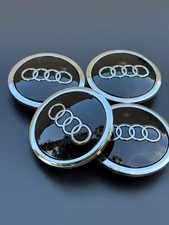 Audi 4x Black 69mm 2.72in Wheel Rim Center Hub Cap