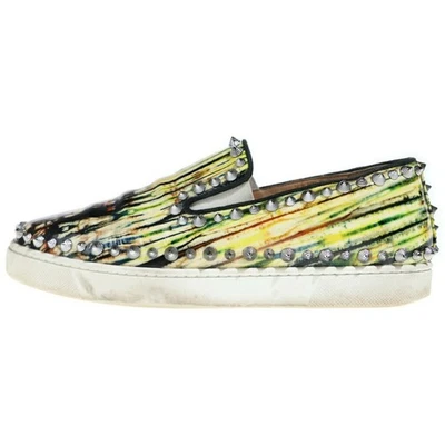 Christian Louboutin Chaussures à enfiler Baskets Clous EU 38,5 US 8,5 Multico... - Photo 1/4