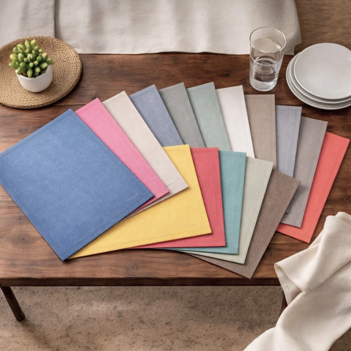Matches21 Set 8 Tovagliette Americanate In Plastica Intrecciata | 45x30 Cm, Colore Nero, Lavabili E Resistenti, Per Interni Ed Esterni, Serie Borda