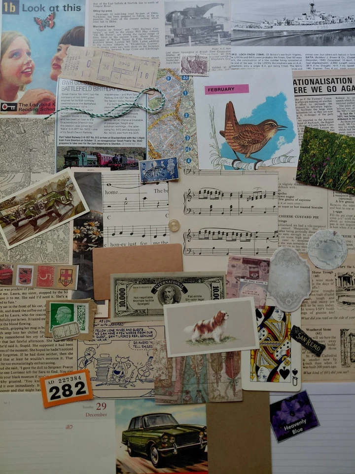Travel Junk Journal Vintage Ephemera Scrapbooking Kit Paper Flowers Bundle Pack - Image 4 of 4
