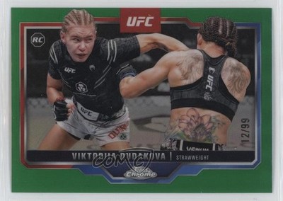 2025 Topps Chrome UFC Green Refractor 12/99 Viktoriia Dudakova #4 Rookie RC 0zz3