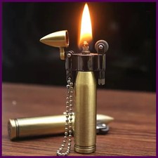 Retrò Bullet Grinding Wheel accendino cherosene metallo portachiavi accendini sigaro