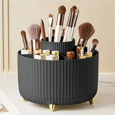 Image of Rotating Makeup Organizer - 1pc Plastic Cosmetic Storage with 5 Compartments - M