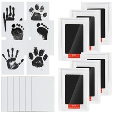 Jazb 6Pack Baby Inkless Hand and Footprint Kit, Ink Pad Paw Print kit for Dog...
