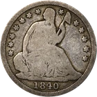 1840-P Seated Liberty Half Dime - No Drapery Great Deals From The Executive Coin