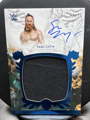 Topps 2025 Royalty 17/25 WWE Sami Zayn Relic Autograph RYA-SZA Insert