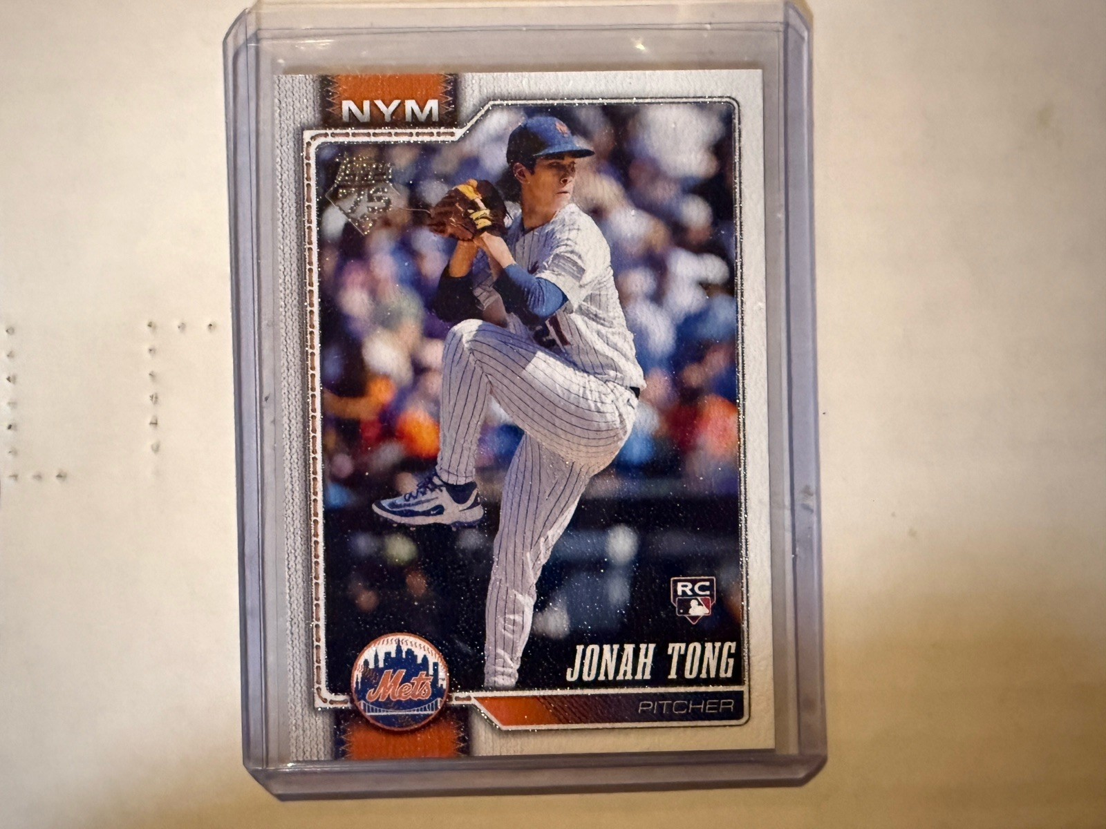 2026 Topps Jonah Tong Rookie Mets #4 RC Canvas 30/50 SSP