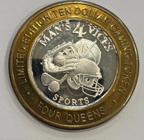 Four Queens $10 Silver Strike • Man’s 4 Vices • .999 Silver  • Limited Edition