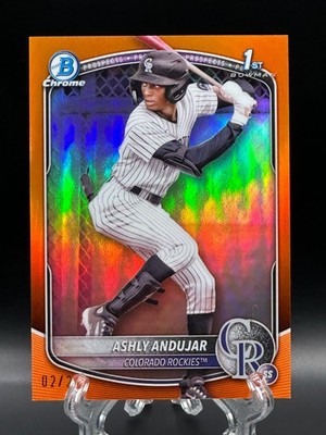 Ashly Andujar 2025 Bowman Chrome Prospect 1st Orange Refractor /25 #BCP-20