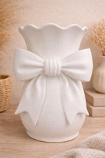 Bow Vase White Home Decor Aesthetic Vase Decorative Flower Vase