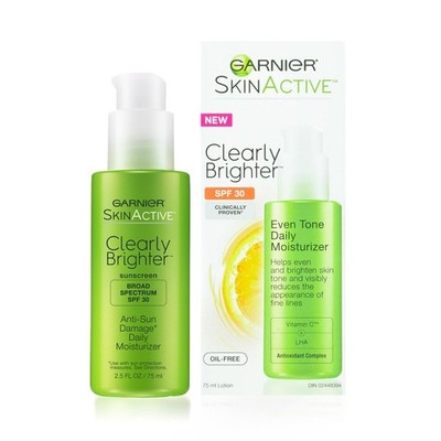 Garnier SkinActive Clearly Brighter SPF 30 Face Moisturizer with Vitamin C, 2.5