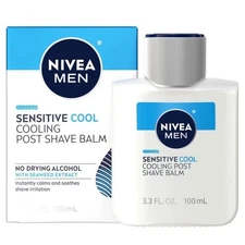 3 PACK Nivea Men Sensitive Cool Cooling Post Shave Balm Soothes Skin 3.3oz Ea.