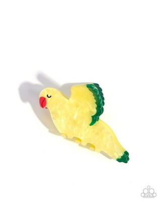 Paparazzi  Canary Chic - Yellow - Acrylic Marbled & Pearlescent Frame - Canary C