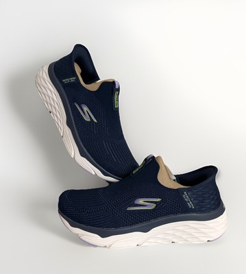 Skechers Max Cushioning Smooth Slip Ins Navy Comfort Womens Size 9