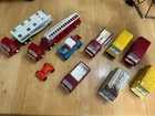Tonka Diecast Metal Trucks, Cars, Bus, Ambulance Lot of 9, 1960-1979