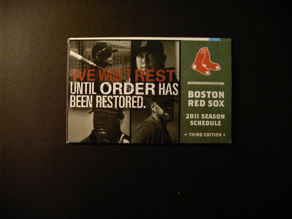 Boston Red Sox 2011 MLB pocket schedule - Foxwoods | eBay
