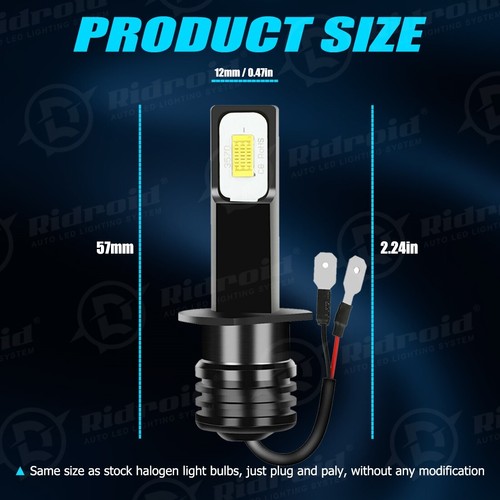 4pcs H1 Super Bright LED Headlight High Low Beam Combo Bulbs Kit 6500K White - Picture 11 of 18