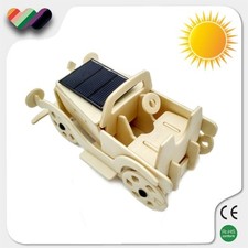 Solar Powered Car Wooden Puzzle 3D-convertible