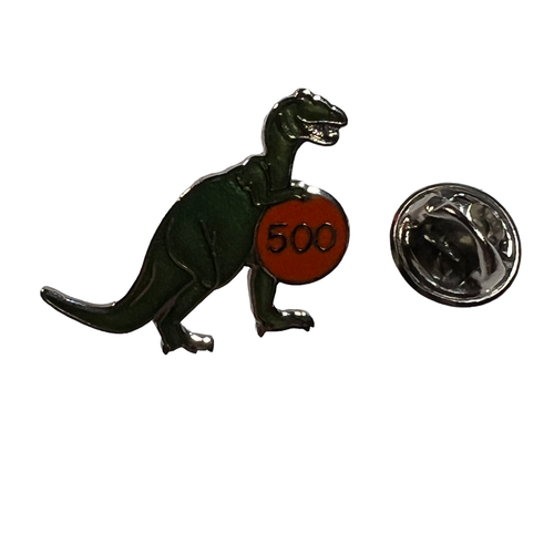 Broche de Bowling Dinosaurio Serie 500 Tono Plata y Pin Esmalte - Imagen 3 de 6
