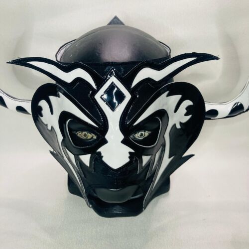 Máscara Disfraz Lucha Libre Lucha Libre Psicosis Máscara Luchador Blanco y Negro - Imagen 4 de 6