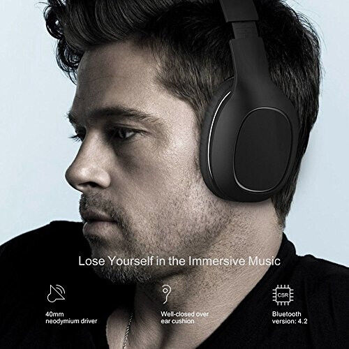 Kopfhörer Over Ear Kabellos & Kabelgebunden Faltbar Headsets Integriertes Mikrofon HiFi Stereo - Bild 1 von 8