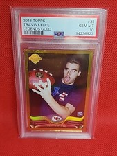 2013 Topps⚡️Legends🥇GOLD 🥇Travis Kelce Rookie⚡️RC #31⚡️PSA 10 Gem⚡️#/99 POP 2