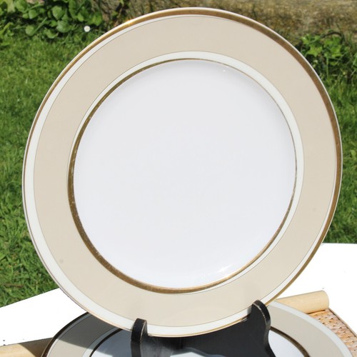 Set de 6 assiettes plates en porcelaine Guy Degrenne modèle Circa Or 26,5 cm - Imagen 2 de 4