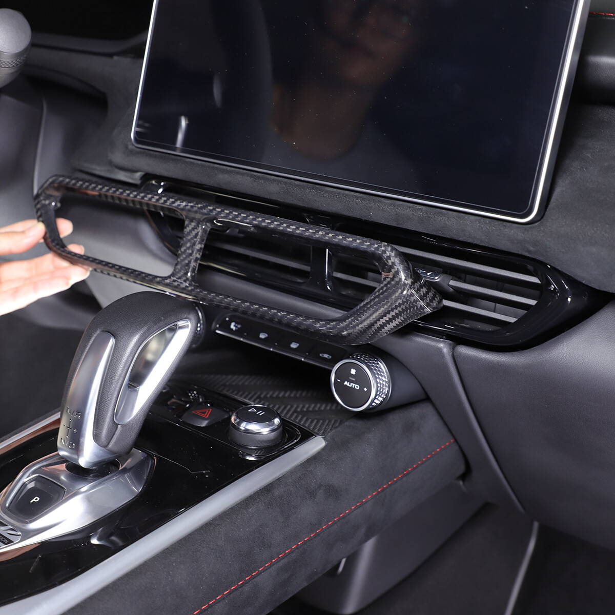 Real Carbon Fiber Center Console Air Vent Panel Trim For Lotus EMIRA 2021-25 US